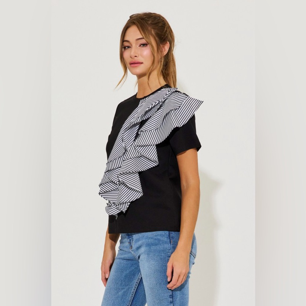 #07 Luxe Echo Ruffle Top - Picture 3 of 6